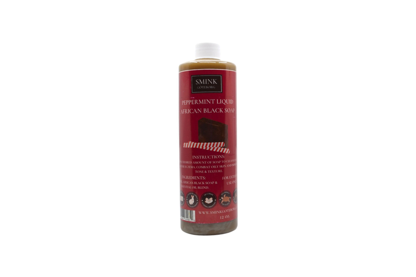 Smink Peppermint African Liquid Black Soap