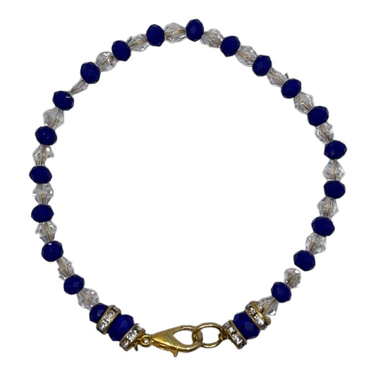 Wrist Beads - Blue & Clear