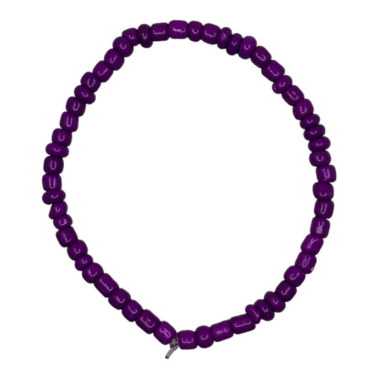 Wrist Beads - Eggplant Purple