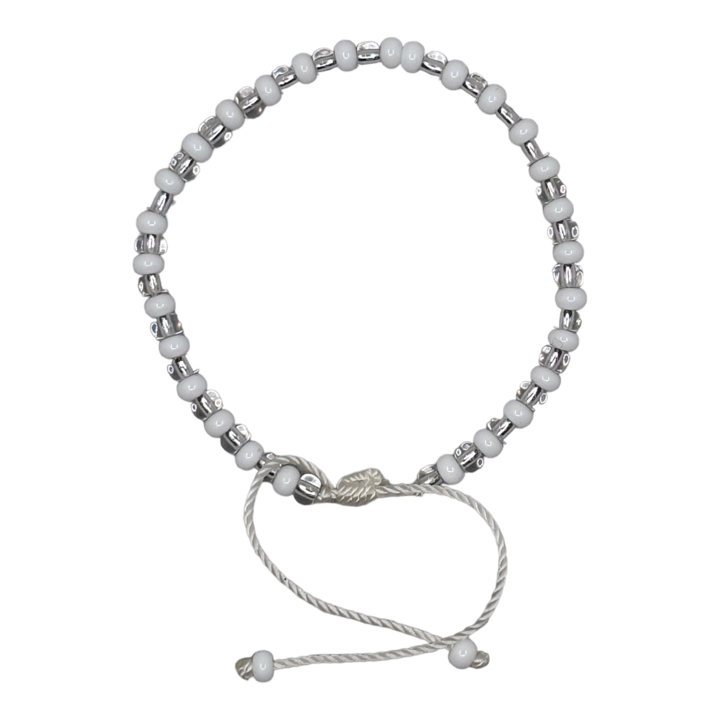 Wrist Beads - White & Clear
