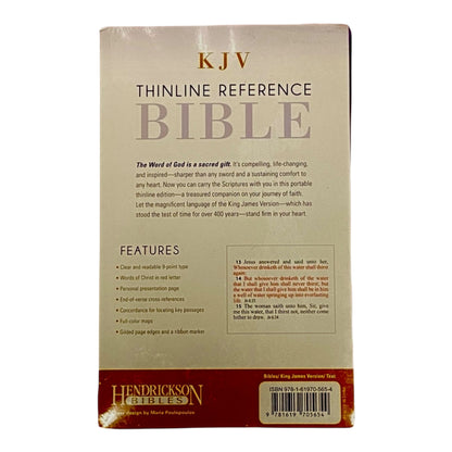 Thin line Reference Bible KJV  Leather Cover