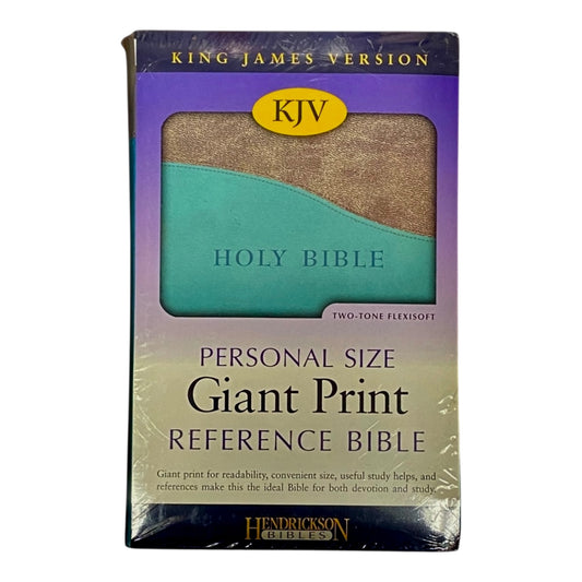 Holy Bible Personal Size Giant print Reference Bible KJV  Leather Cover