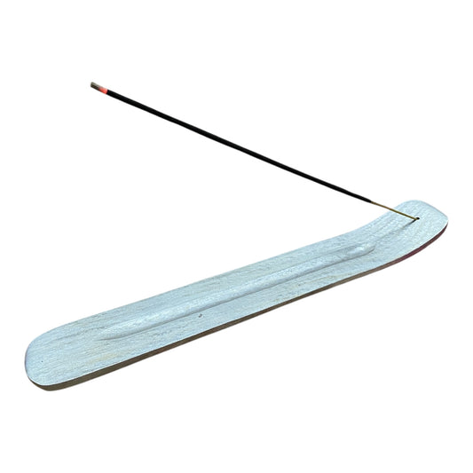 Wooden Flat Incense  Burner Silver