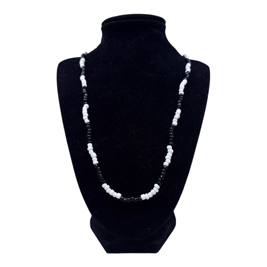 Neck Beads - Black & White