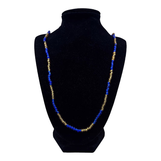 Neck Beads - Blue & Gold