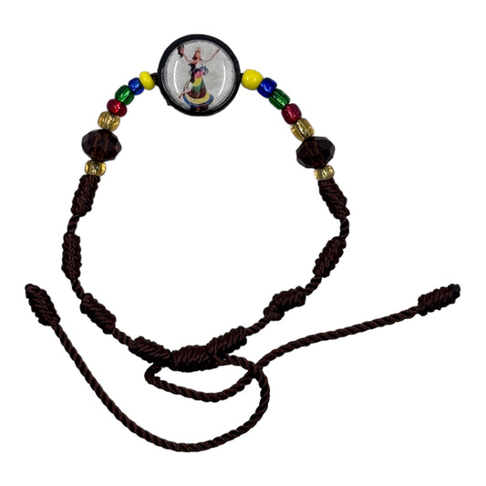 Wrist Bracelet -  Brown String Knots with Oya Image