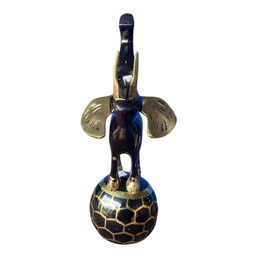 Elephant Black & Gold (Pure brass)  on The Ball 6H x 3W