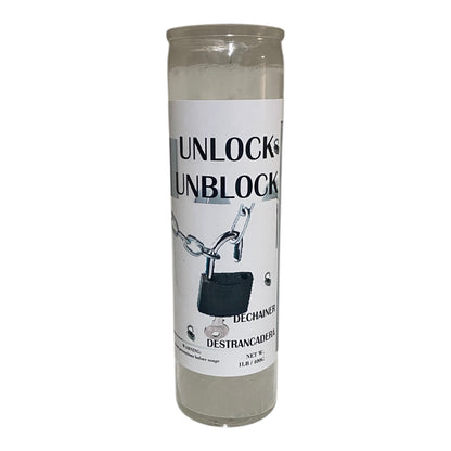 Unlock / Unblock(White) Candle