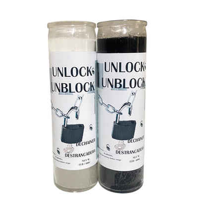 Unlock / Unblock (Black) Candle