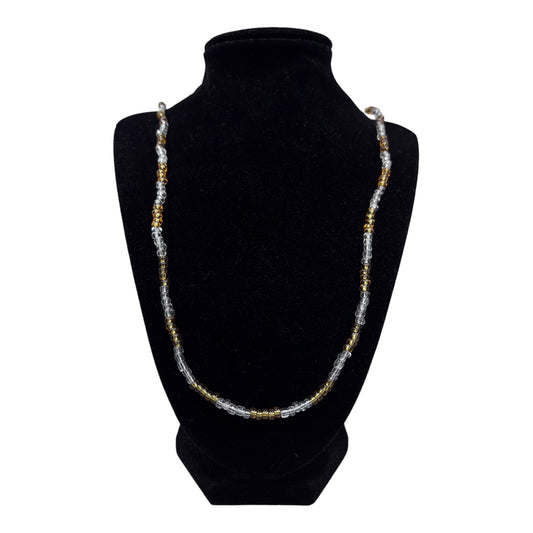 Neck Beads - Gold & Clear