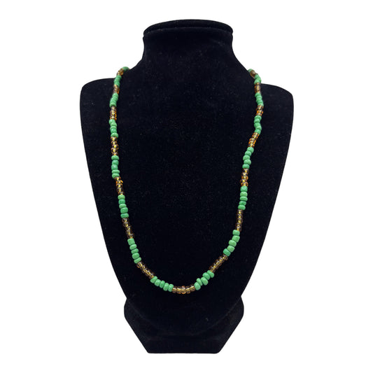 Neck Beads - Green & Gold