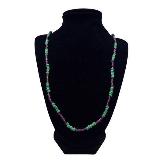 Neck Beads - Green & Purple