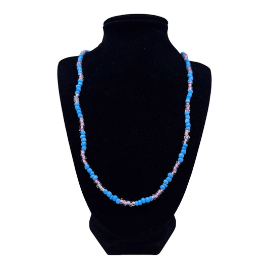 Neck Beads - Pink & Sky Blue