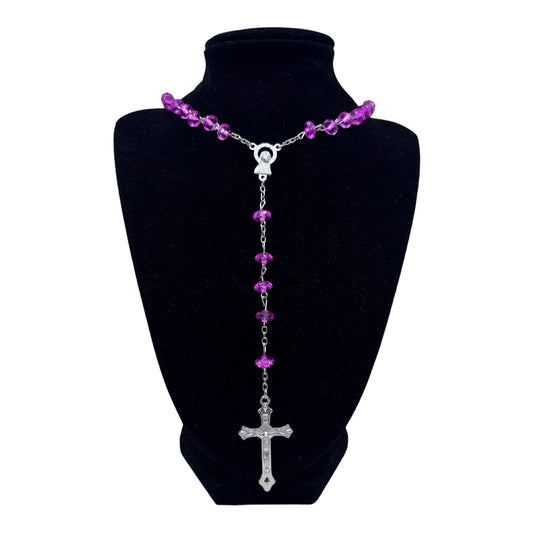 Purple Clear Rosary